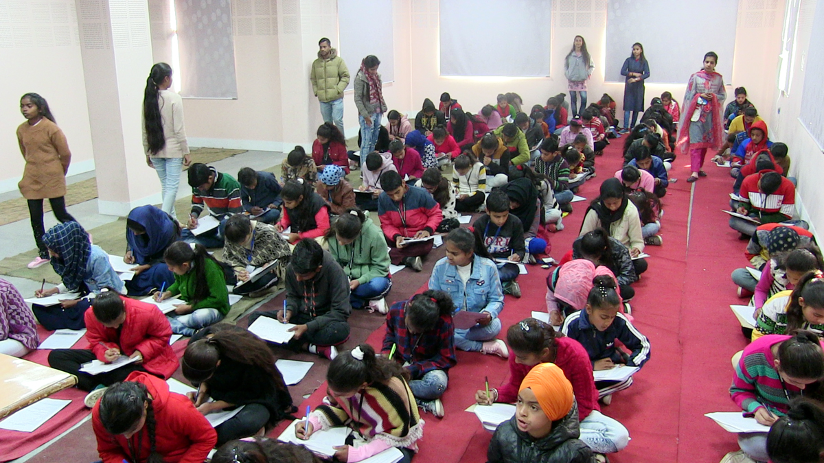 School children at scholarship test of Harbans Bhalla Educational Trust. School children at scholarship test of Harbans Bhalla Educational Trust.