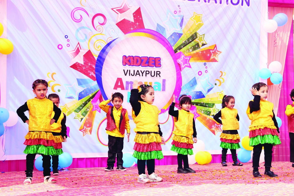 Children presenting cultural item at Kidzee Vijaypur on Monday. Children presenting cultural item at Kidzee Vijaypur on Monday.