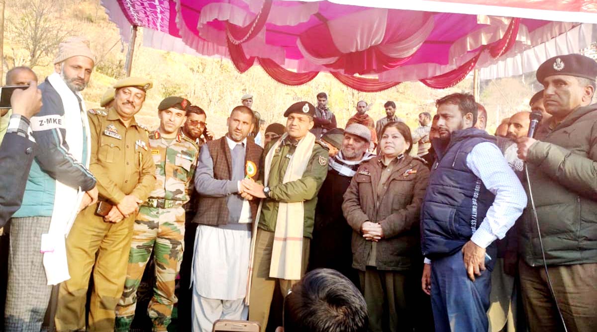 Dignitaries of the wrestling event posing for a group photograph at Mahore in district Reasi. Dignitaries of the wrestling event posing for a group photograph at Mahore in district Reasi.