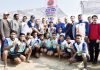 Jubilant Maharashtra players, winners of NSG U-19 Boys Kho-Kho Championship posing along with DG Sports, Dr Saleem-ur-Rehman and other dignitaries at Khel Gaon, Nagrota.