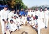 Winners of T20 match posing along with dignitaries in Jammu on Sunday.