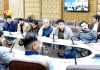 Advisor Farooq Khan chairing meeting to review arrangements for Gulmarg Winter Games.