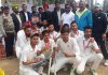 Winners of Inter Panchayat Cricket Tournament posing along with dignitaries and officials in Udhampur.