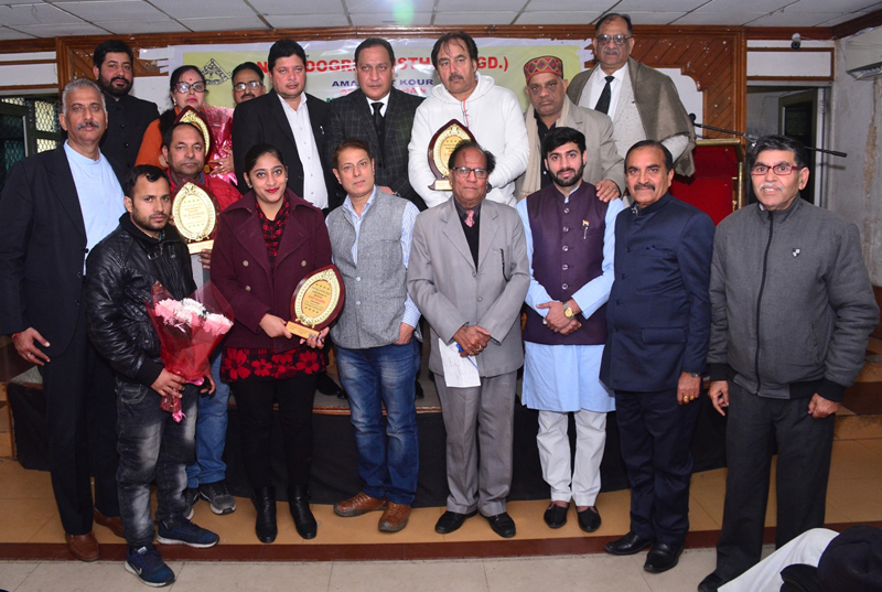 Felicitated persons posing for a group photograph during a function organised by NDS at Jammu on Saturday. Felicitated persons posing for a group photograph during a function organised by NDS at Jammu on Saturday.