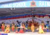 Students performing cultural programme during the annual prize distribution and spring fest, organised at Army School, Ratnuchak in Jammu.