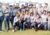 J&K women's under-23 team posing along with support staff after scripting win against Bihar.