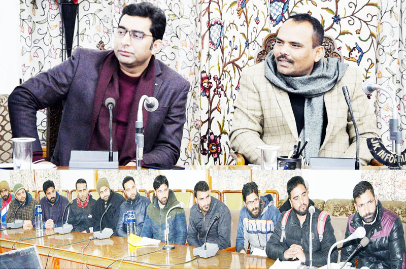 Secretary FCS&CA, Pandurang Kondbarao Pole during public outreach programme at Srinagar on Monday. Secretary FCS&CA, Pandurang Kondbarao Pole during public outreach programme at Srinagar on Monday.