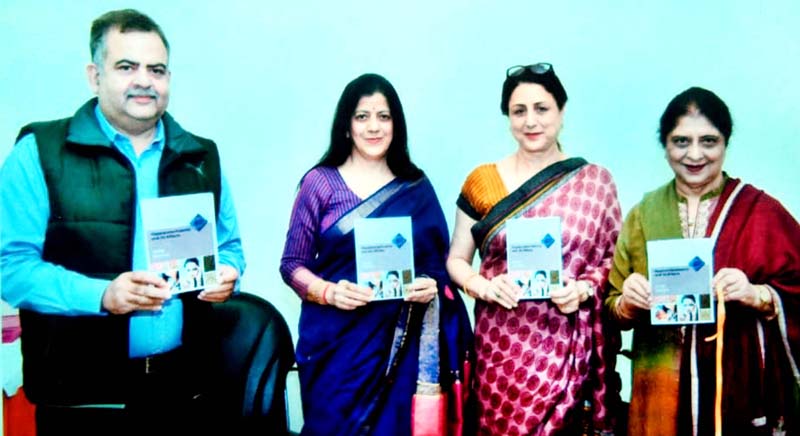 Dr R Madaan, Dr Indu Kaul, Dr Sudhaa Sharma and Dr Anil Mehta releasing a book in Jammu on Sunday. Dr R Madaan, Dr Indu Kaul, Dr Sudhaa Sharma and Dr Anil Mehta releasing a book in Jammu on Sunday.