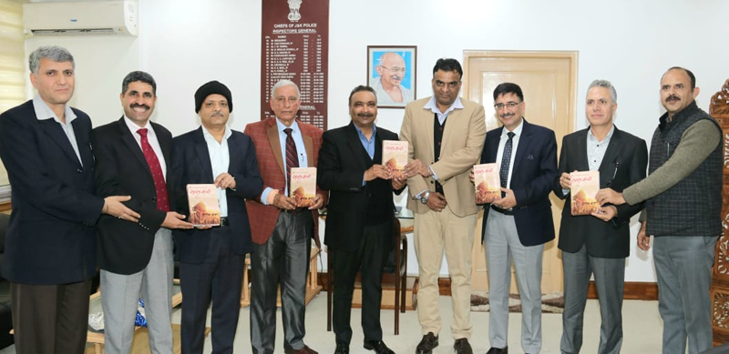 DGP Dilbag Singh and others releasing Punjabi translation book of senior Police officer Danesh Rana at PHQ, in Jammu on Wednesday. DGP Dilbag Singh and others releasing Punjabi translation book of senior Police officer Danesh Rana at PHQ, in Jammu on Wednesday.