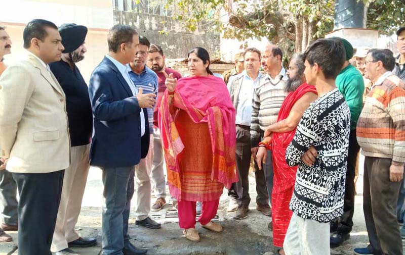 Dy Mayor JMC inspecting developmental works in Ward No. 1 on Tuesday. Dy Mayor JMC inspecting developmental works in Ward No. 1 on Tuesday.