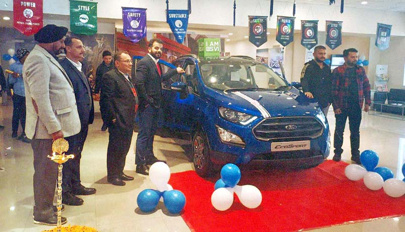 Officials of Tawi Ford launching updated Ford EcoSport at Jammu on Saturday. Officials of Tawi Ford launching updated Ford EcoSport at Jammu on Saturday.