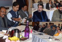 Govt to define powers, status, protocol of Councillors: LG Lt Governor G C Murmu chairing a meeting with SMC Councillors at Srinagar on Monday.