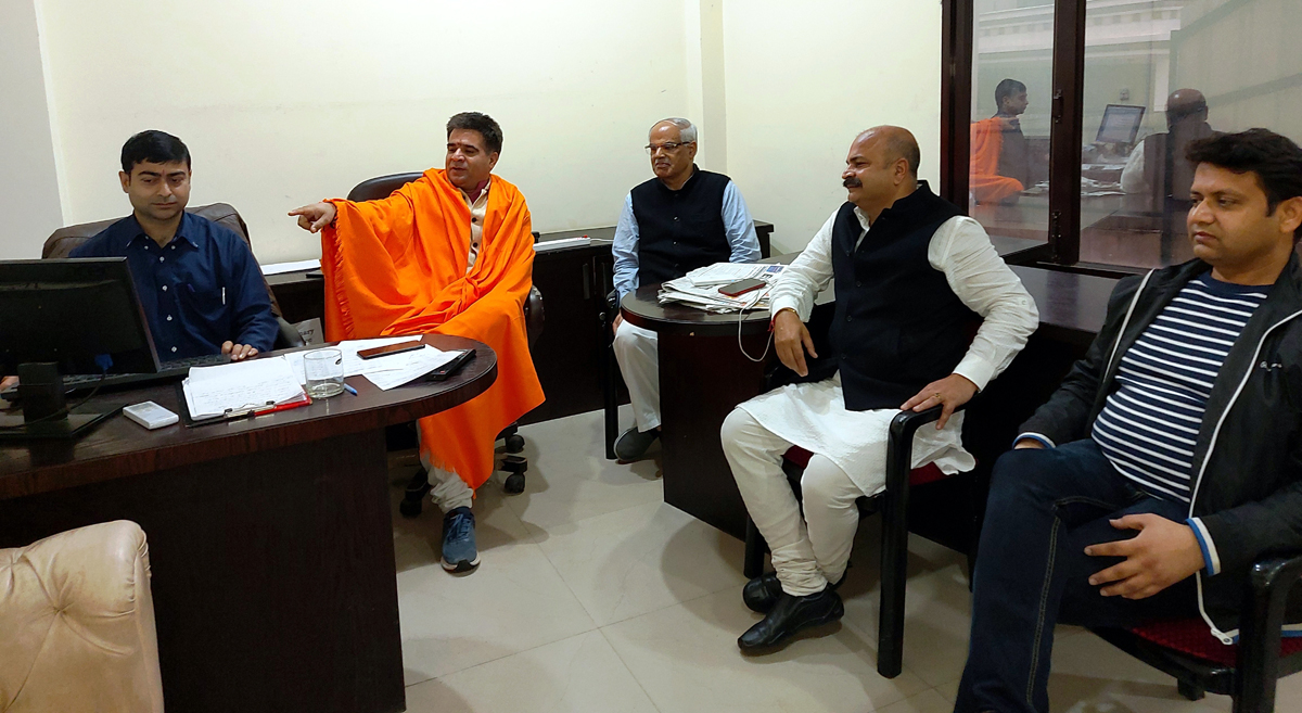 BJP leaders during a meeting at Jammu on Friday. BJP leaders during a meeting at Jammu on Friday.