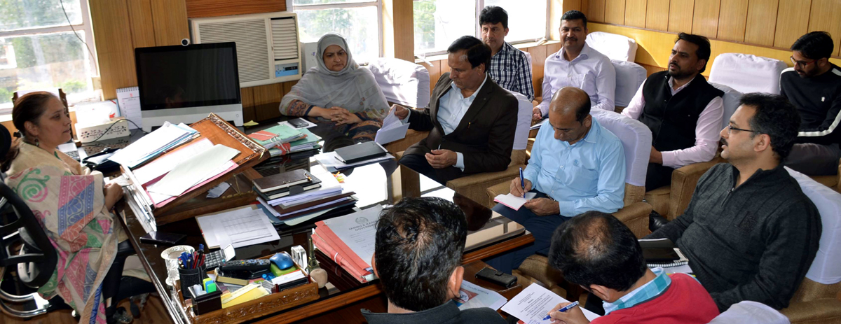 Secretary RDD Sheetal Nanda chairing a meeting on Friday. Secretary RDD Sheetal Nanda chairing a meeting on Friday.