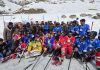Winners of Khelo India District Level Games posing for a group photograph in Kargil. –Excelsior/Basharat Ladakhi