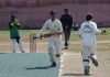 Batswomen running between the wickets during final match of Inter College Women Cricket Rolling Trophy at SP College Ground Srinagar on Monday. —Excelsior/Shakeel