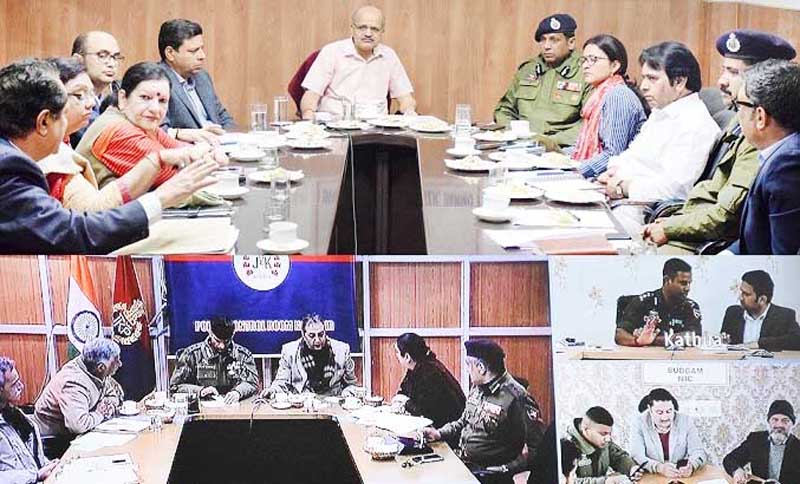 Chief Secretary BVR Subrahmanyam chairing a meeting at Jammu. Chief Secretary BVR Subrahmanyam chairing a meeting at Jammu.