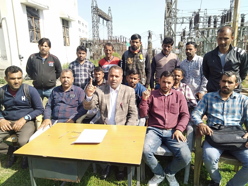 PEEU president PC Sharma at a press conference at Kathua on Tuesday. —Excelsior/Madan PEEU president PC Sharma at a press conference at Kathua on Tuesday. —Excelsior/Madan