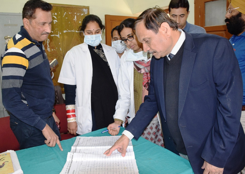 Advisor to Governor Rajeev Rai Bhatnagar during visit to health centre on Tuesday. Advisor to Governor Rajeev Rai Bhatnagar during visit to health centre on Tuesday.