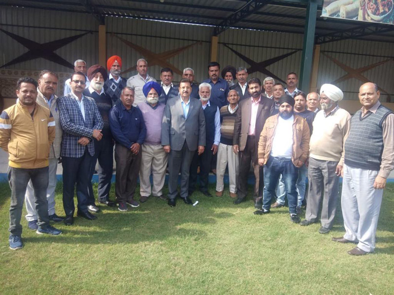 Ch Manmohan Singh meeting with locals during his tour to border villages in Samba district on Saturday. Ch Manmohan Singh meeting with locals during his tour to border villages in Samba district on Saturday.