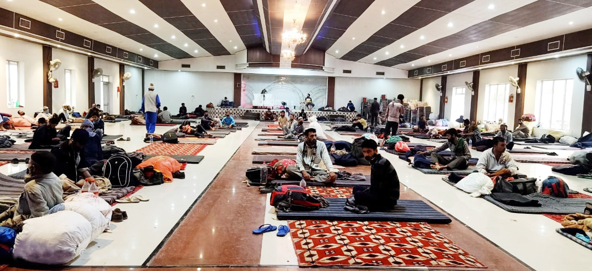 JK people at a quarantine centre at Sujanpur, Punjab on Thursday.