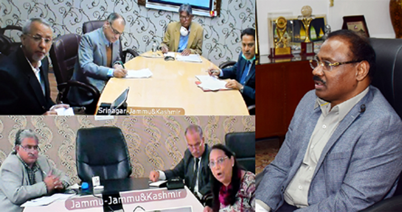 LT GOVERNOR INTERACTING WITH VICE CHANCELLORS OF UNIVERSITIES OF J&K