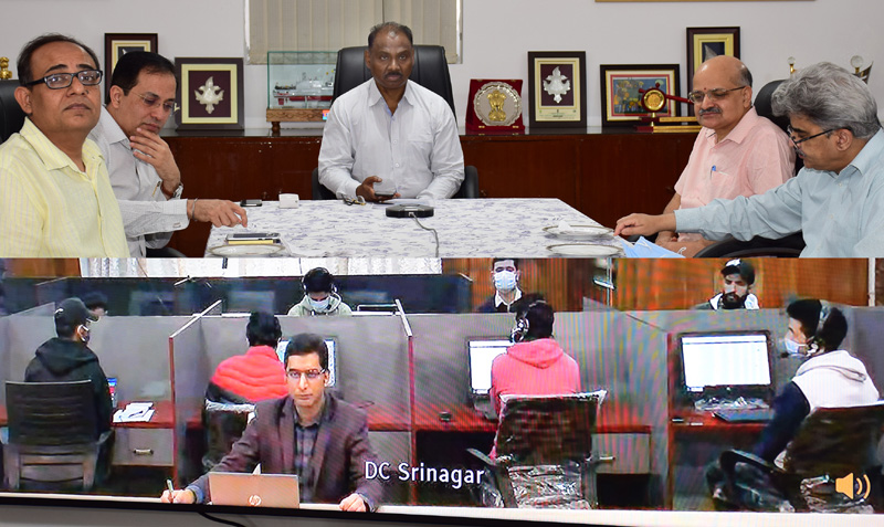 LT. GOVERNOR E-LAUNCHING COVID CALL CENTRE (EMERGENCY RESPONSE AND MANAGEMENT CENTRE ) SRINAGAR