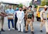 Janipur residents serving eatables to police personnel.