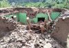 A kucha house collapsed at Dharamsal, Sunderbani on Sunday.