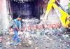 A safai karamchari engaged in cleaning operation in Jammu City on Thursday. -Excelsior/Rakesh