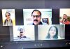 President and executive members of Jammu Sahodaya during Zoom meeting on Friday.
