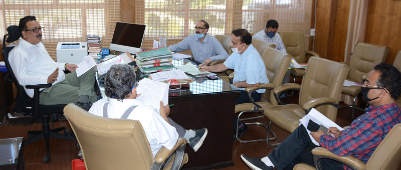 Principal Secretary, Sheep & Animal Husbandry, Navin Choudhary chairing a meeting on Wednesday. Principal Secretary, Sheep & Animal Husbandry, Navin Choudhary chairing a meeting on Wednesday.