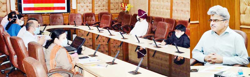 FC, H&ME Atal Dulloo chairing a meeting at Jammu on Friday. FC, H&ME Atal Dulloo chairing a meeting at Jammu on Friday.