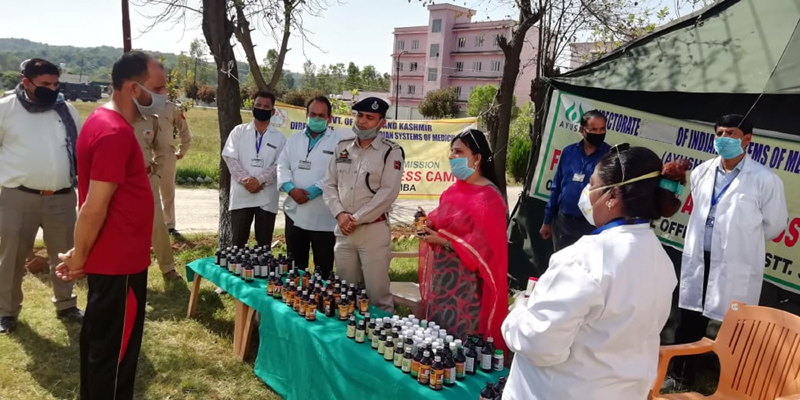 Doctors during a medical check up camp at DPL Samba on Wednesday. -Excelsior/Badyal Doctors during a medical check up camp at DPL Samba on Wednesday. -Excelsior/Badyal
