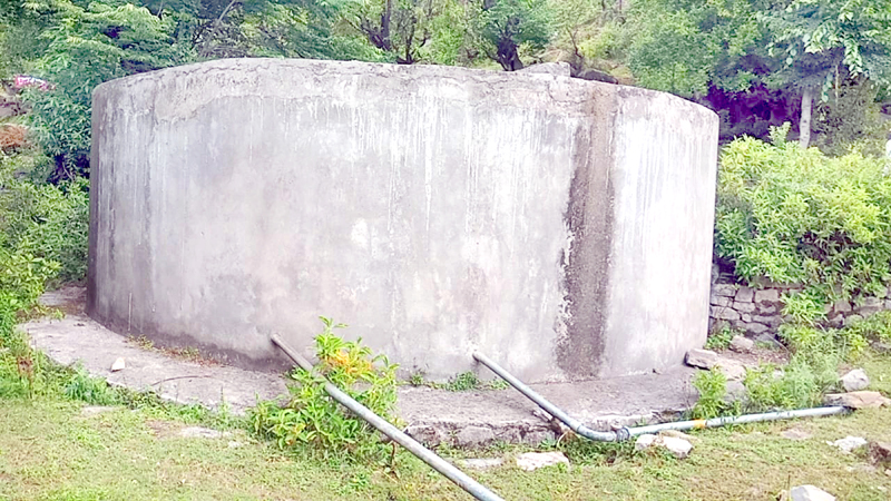 PHE water tank lying non-functional at Darana in Mendhar. -Excelsior/Rahi Kapoor PHE water tank lying non-functional at Darana in Mendhar. -Excelsior/Rahi Kapoor
