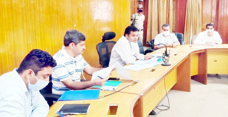 DC Udhampur Dr Piyush Singla chairing a meeting on Friday. DC Udhampur Dr Piyush Singla chairing a meeting on Friday.