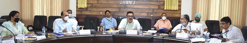 Principal Secretary Agriculture Navin Choudhary chairing a meeting on Wednesday. Principal Secretary Agriculture Navin Choudhary chairing a meeting on Wednesday.