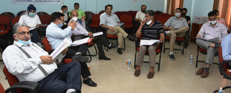 SKUAST-Jammu Academic Council meeting being held with social distancing norms. SKUAST-Jammu Academic Council meeting being held with social distancing norms.