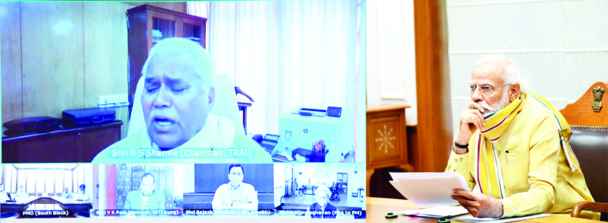 Prime Minister, Narendra Modi chairing the high-level meeting to review the planning and preparations for vaccination against Covid-19, through video conferencing, in New Delhi on Tuesday. Prime Minister, Narendra Modi chairing the high-level meeting to review the planning and preparations for vaccination against Covid-19, through video conferencing, in New Delhi on Tuesday.
