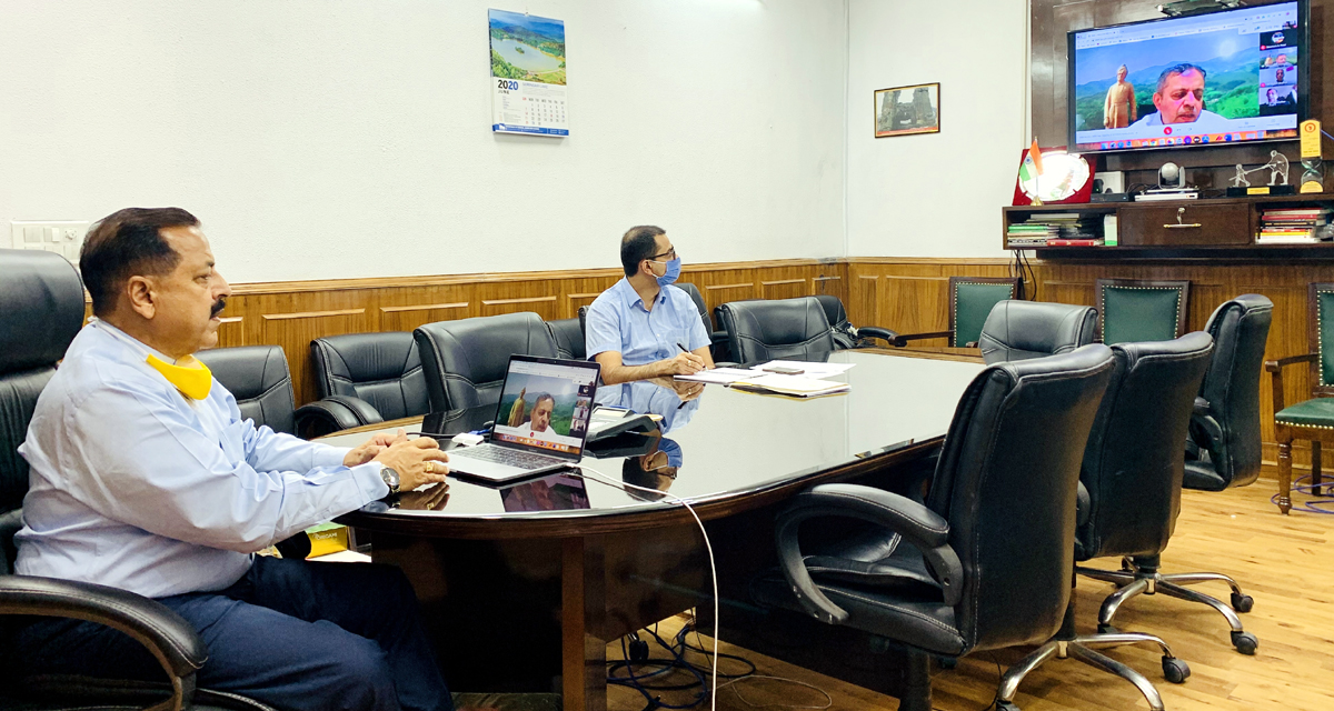 Union Minister Dr Jitendra Singh addressing a Virtual Meet of India’s leading experts in AYUSH from across the country, on Tuesday. Union Minister Dr Jitendra Singh addressing a Virtual Meet of India’s leading experts in AYUSH from across the country, on Tuesday.
