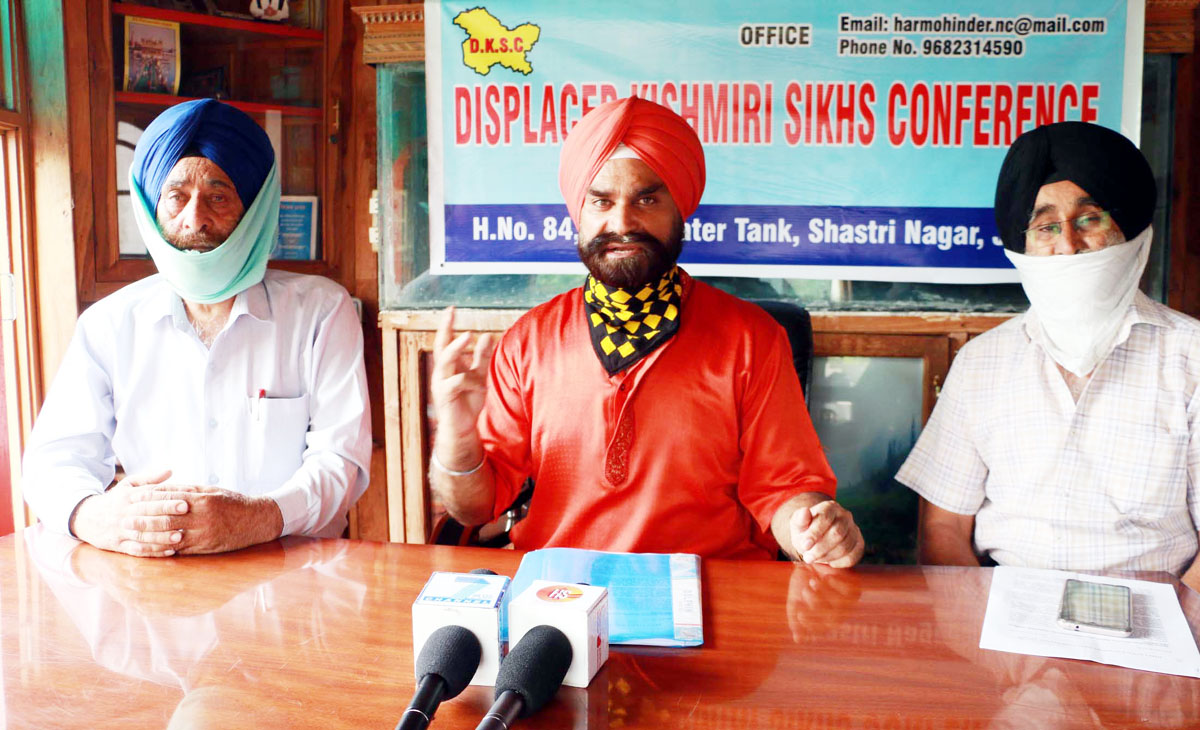 DKSC President Harmohinder Singh interacting with media persons at Jammu on Tuesday. DKSC President Harmohinder Singh interacting with media persons at Jammu on Tuesday.
