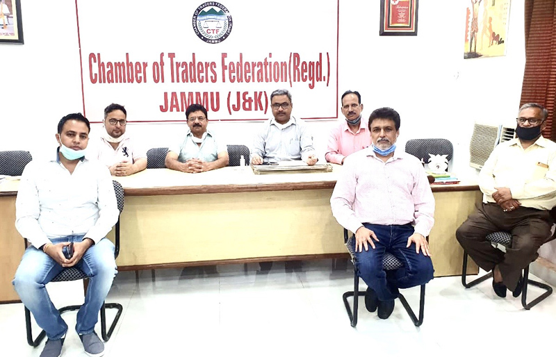 CTF president, Neeraj Anand speaking during a meeting in Jammu. CTF president, Neeraj Anand speaking during a meeting in Jammu.