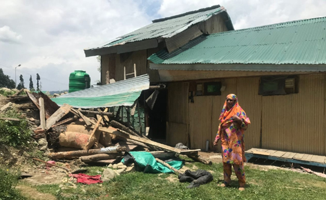 A structure demolished in Gulmarg. —Excelsior/Abid Nabi A structure demolished in Gulmarg. —Excelsior/Abid Nabi