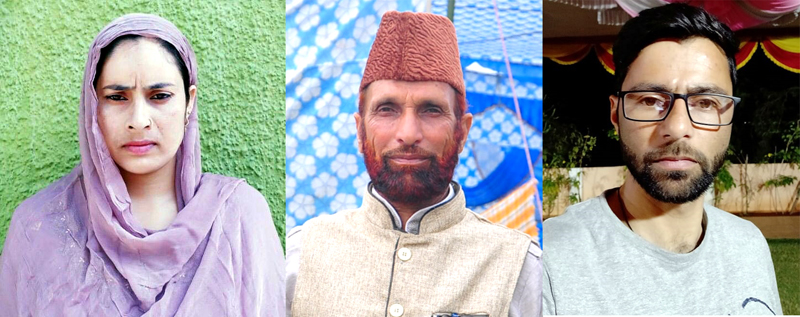 Sobia Shaheen, Abdul Rehman and Naseer Ahmad Khanday (from left to right), sarpanches of panchayats Badakana, Rathal and Meej respectively. Sobia Shaheen, Abdul Rehman and Naseer Ahmad Khanday (from left to right), sarpanches of panchayats Badakana, Rathal and Meej respectively.