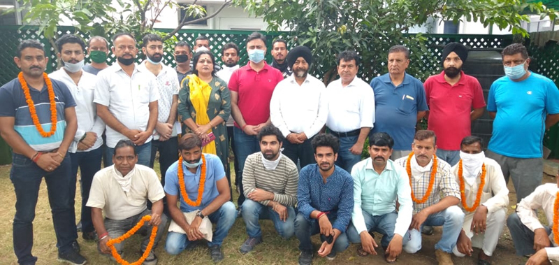 New entrants and leaders of JKAP posing for group photograph. New entrants and leaders of JKAP posing for group photograph.