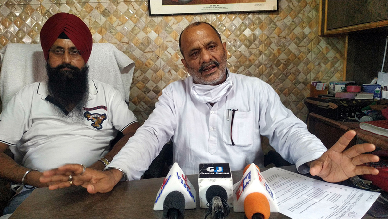 A leader of tourist taxi operators addressing a press conference at Jammu. -Excelsior/Rakesh A leader of tourist taxi operators addressing a press conference at Jammu. -Excelsior/Rakesh