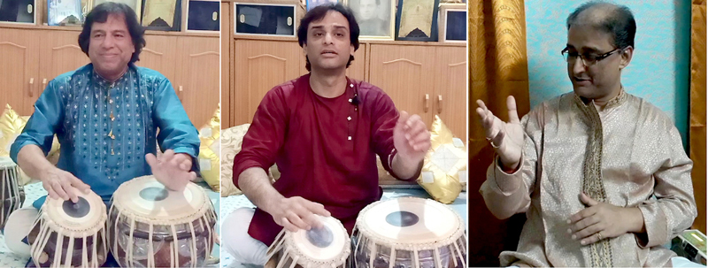 (L-R) Akhtar Hasan, Zakir Akhtar Hussain & Arnab Chatterjee at SaMaPa Baithak. (L-R) Akhtar Hasan, Zakir Akhtar Hussain & Arnab Chatterjee at SaMaPa Baithak.