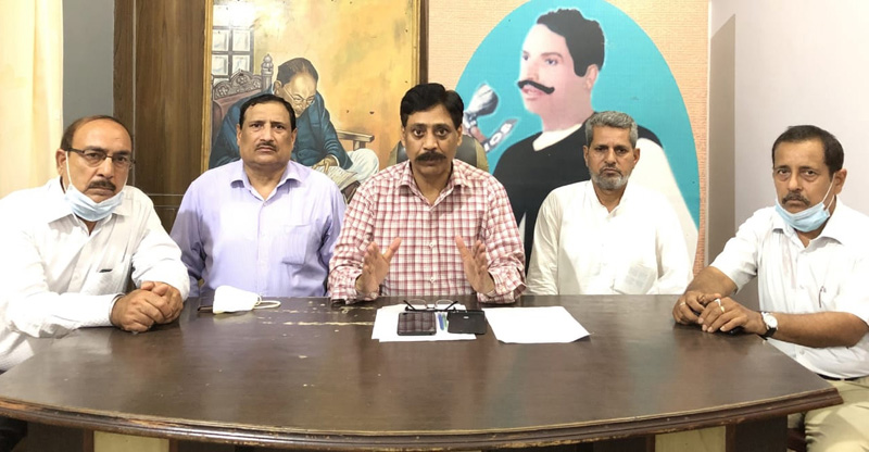 J&K president of All India Confederation of SC, ST and OBC Organisations, R.K Kalsotra addressing a press conference at Jammu on Saturday. J&K president of All India Confederation of SC, ST and OBC Organisations, R.K Kalsotra addressing a press conference at Jammu on Saturday.