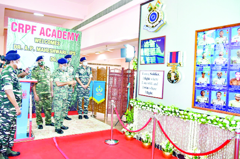 Dr. A. P. Maheshwari, DG CRPF, unveiling the ‘Academy Valour Wall’ at CRPF Academy Gurugram. Dr. A. P. Maheshwari, DG CRPF, unveiling the ‘Academy Valour Wall’ at CRPF Academy Gurugram.