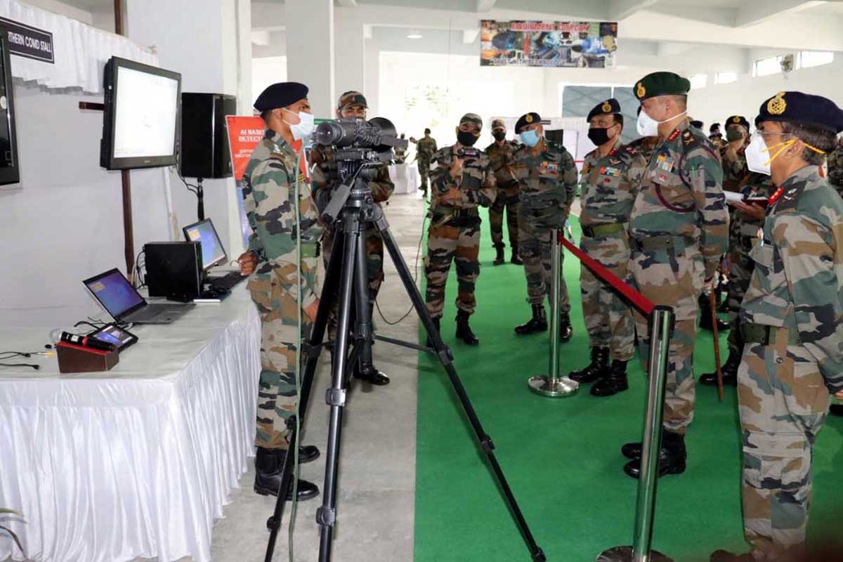 Army officers during Northern Command Equipment Display. Army officers during Northern Command Equipment Display.